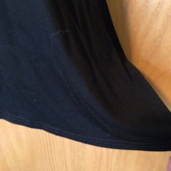 NWT Cable & Gauge Black Sleeveless Long Tunic Tank XL Gathered Hem on 1 Side - Picture 3 of 8